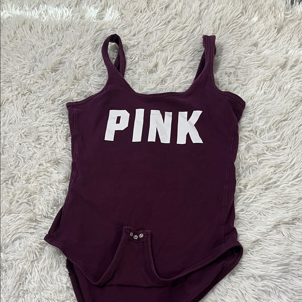 Xs Victoria's Secret PINK Maroon Tank Bodysuit
